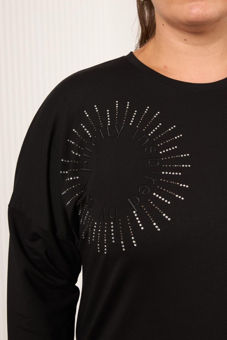 Oversized Fit Sweatshirt With Round Neck