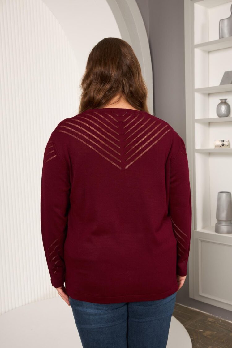 Sweater Oversized Striped Round Neck