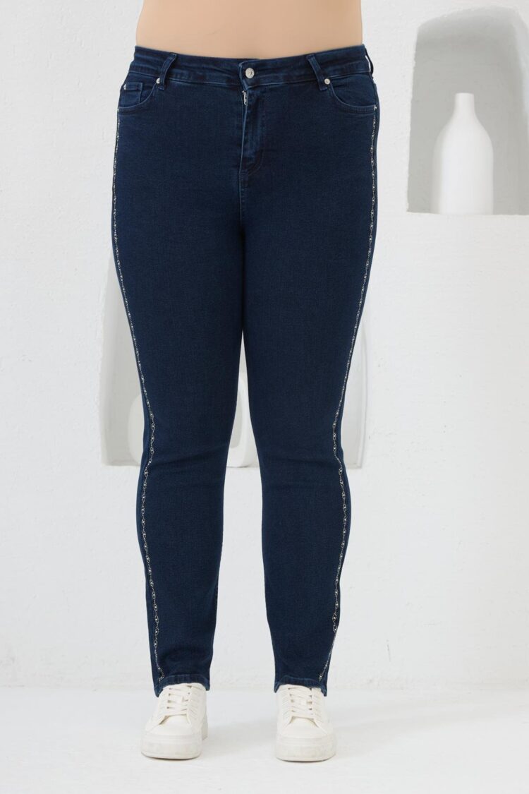 Blue Plus Size Mom Jeans With Skinny Leg - Brand: RMG - Women & Kids, Baby Clothes Wholesale - Globality Store