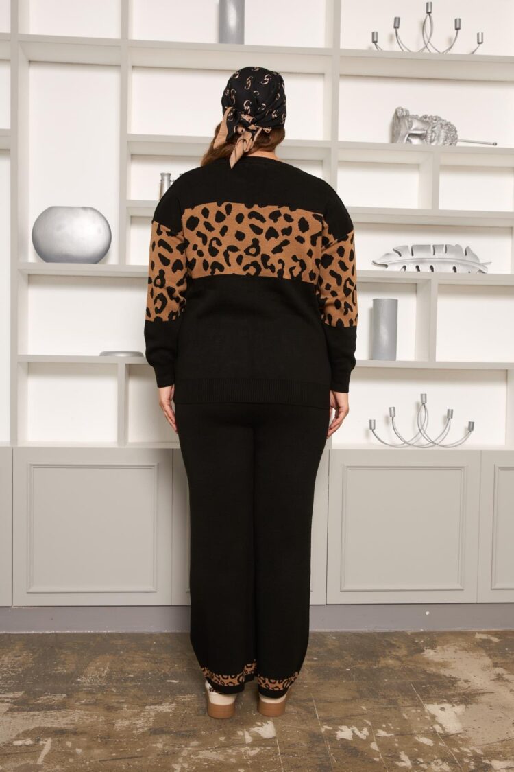 Black Casual Plus Size Sport Tracksuit