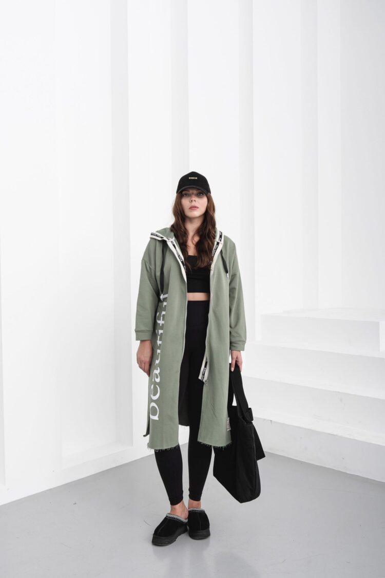 Green Oversized Hooded Neck Sweatshirt - Brand: See More - Women & Kids, Baby Clothes Wholesale - Globality Store