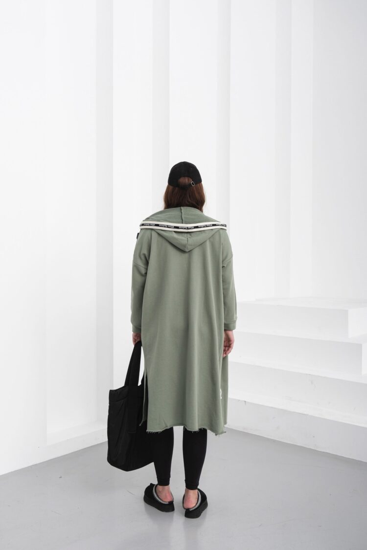 Green Oversized Hooded Neck Sweatshirt