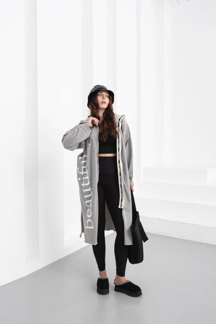 Oversized Fit Sweatshirt With Hooded Neck