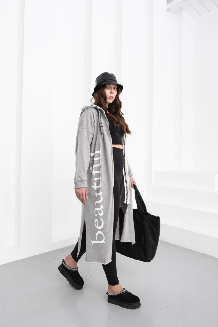 Oversized Fit Sweatshirt With Hooded Neck