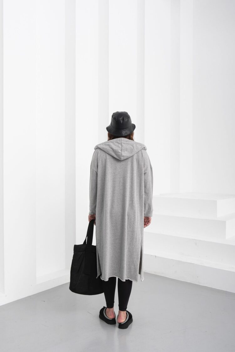Oversized Fit Sweatshirt With Hooded Neck