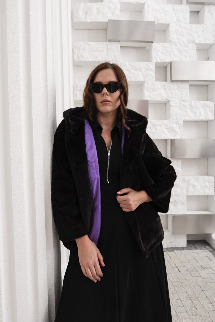 Fur Hooded Coat