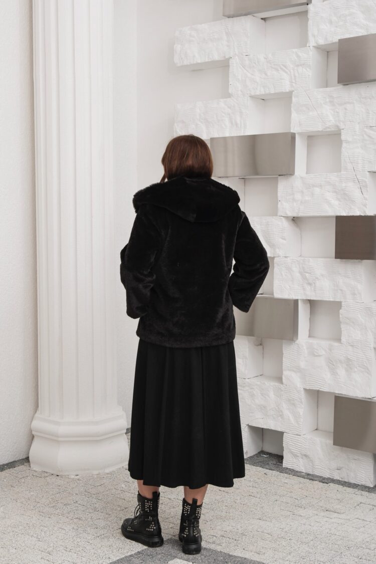 Fur Hooded Coat
