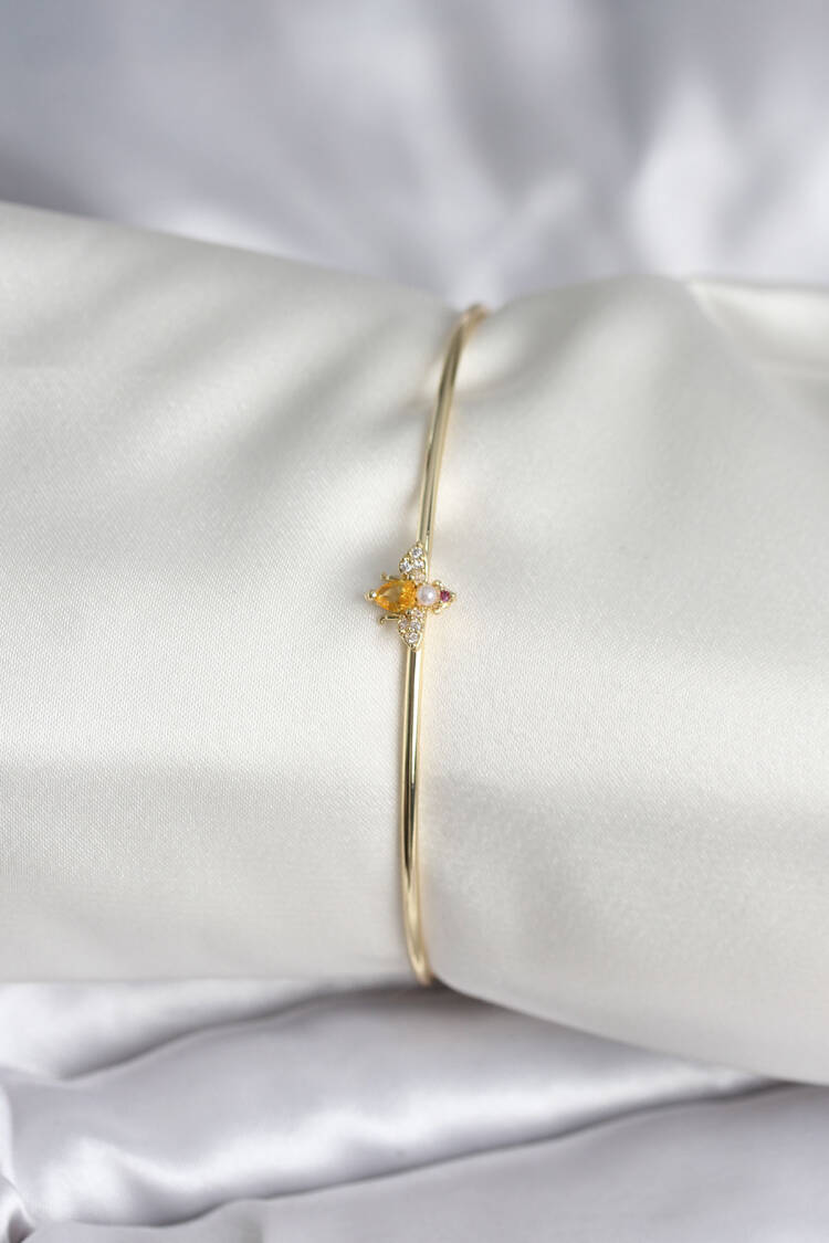 Gold Color Brass Women's Bracelet With Fly Figure - Brand: Ebijuteri - Women & Kids, Baby Clothes Wholesale - Globality Store