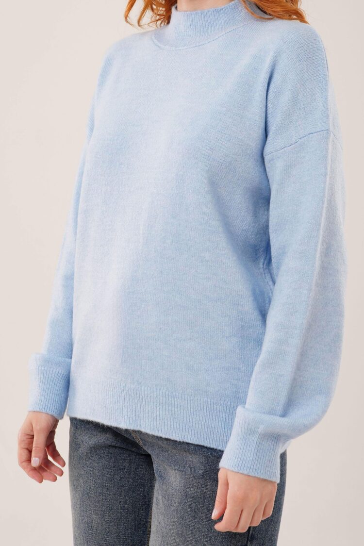 Sweater With High Neck And Long Sleeves