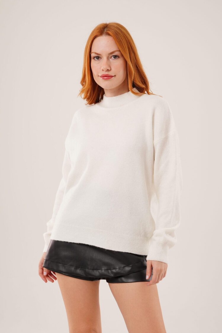 Sweater With High Neck For Casual & Elegant Wear