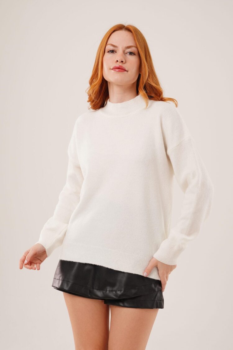Sweater With High Neck For Casual & Elegant Wear
