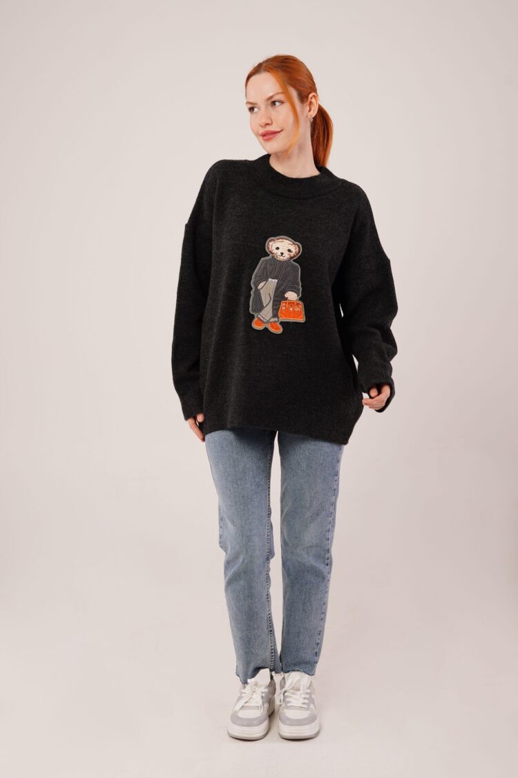 Oversized Fit Sweater With Round Neck