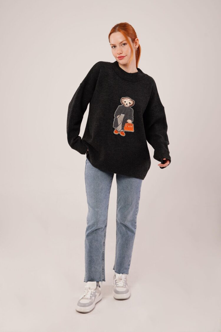 Oversized Fit Sweater With Round Neck