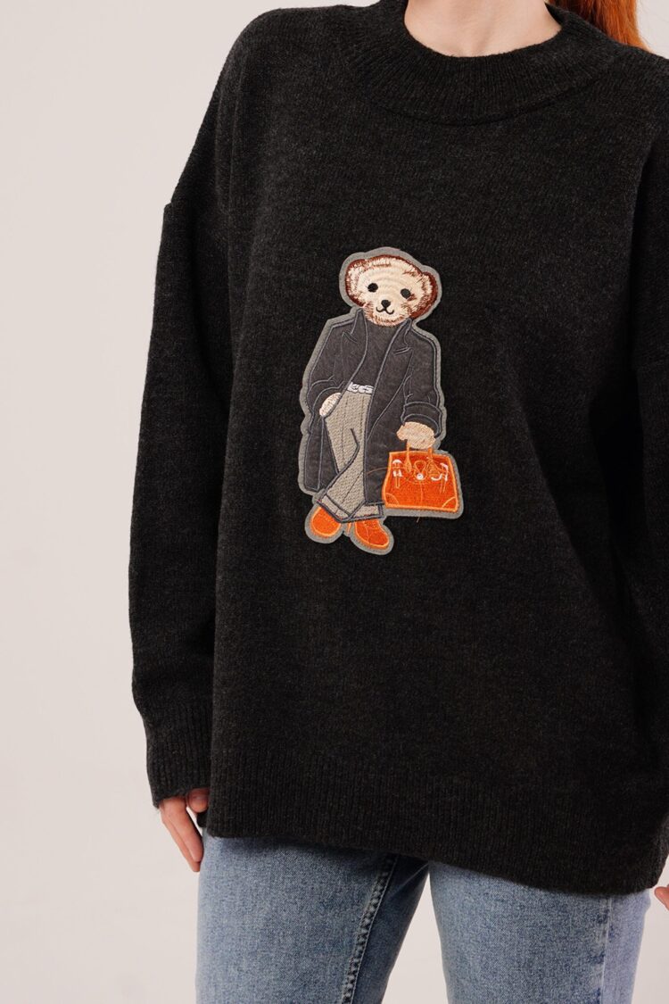 Oversized Fit Sweater With Round Neck