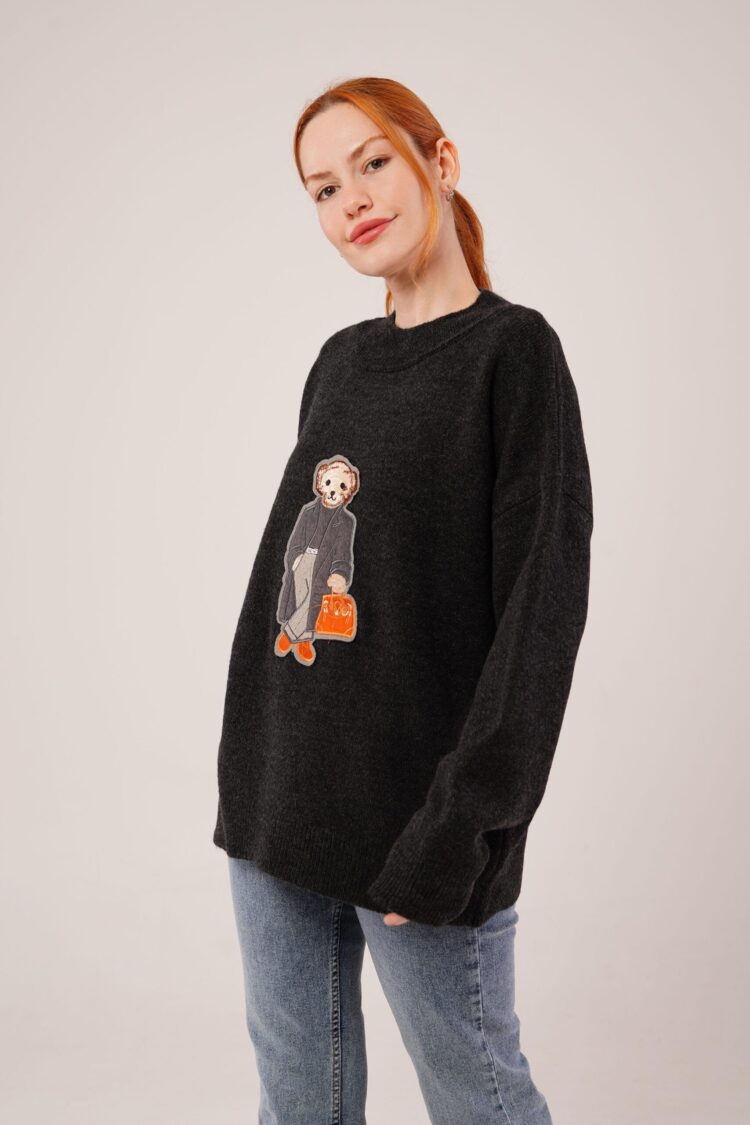 Oversized Fit Sweater With Round Neck