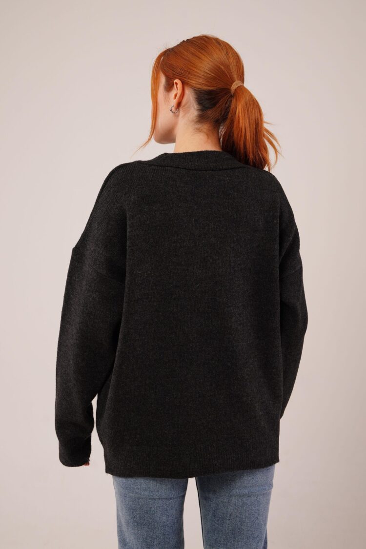 Oversized Fit Sweater With Round Neck