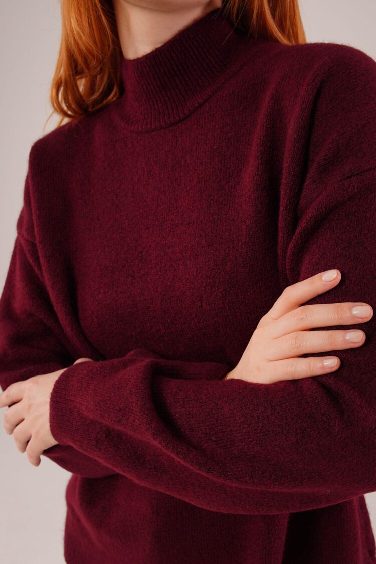 Sweater With Turtle Neck Oversized Fit