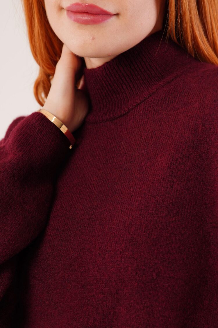 Sweater With Turtle Neck Oversized Fit