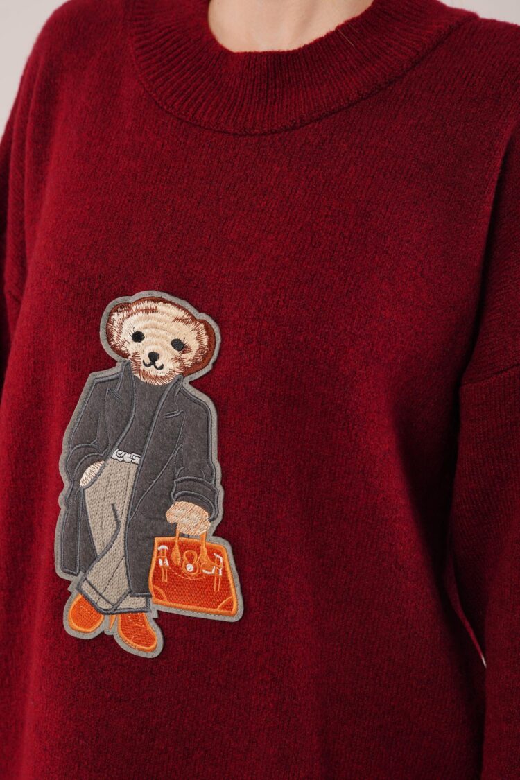 Sweater With Oversized Fit And Round Neck