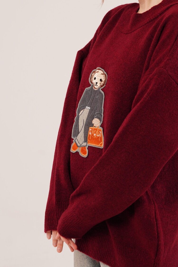 Sweater With Oversized Fit And Round Neck