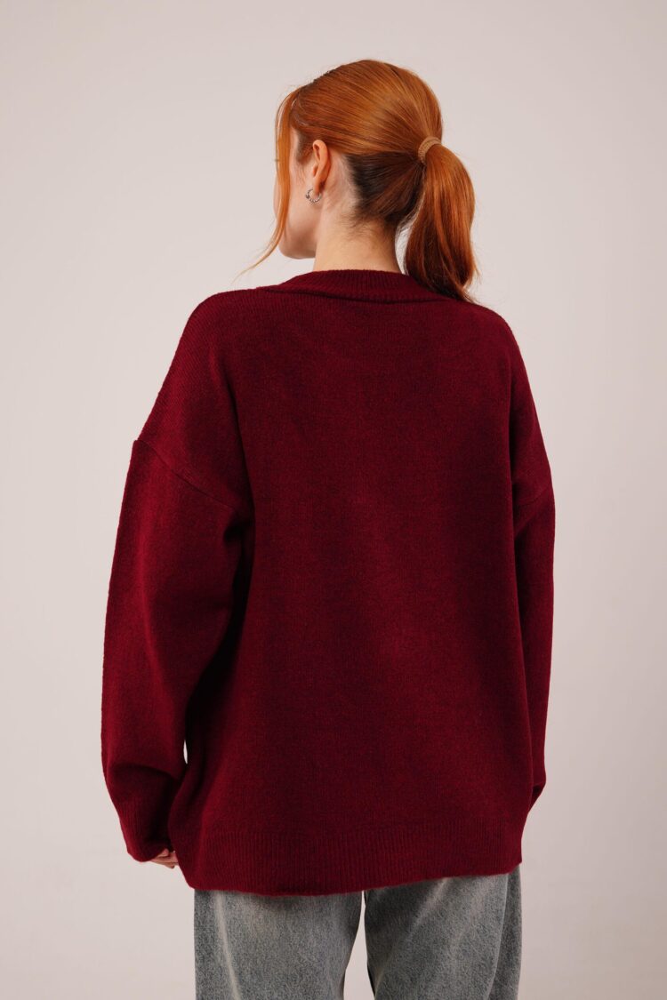 Sweater With Oversized Fit And Round Neck