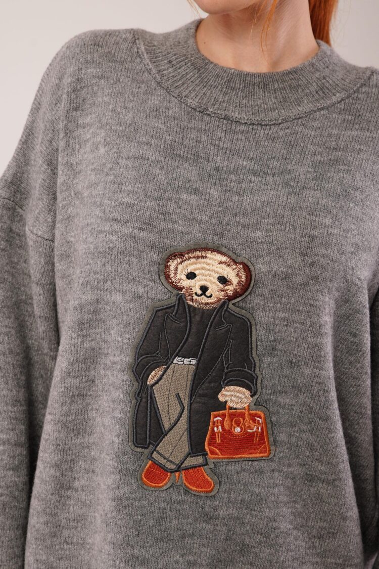 Oversized Fit Sweater With Crew Neck