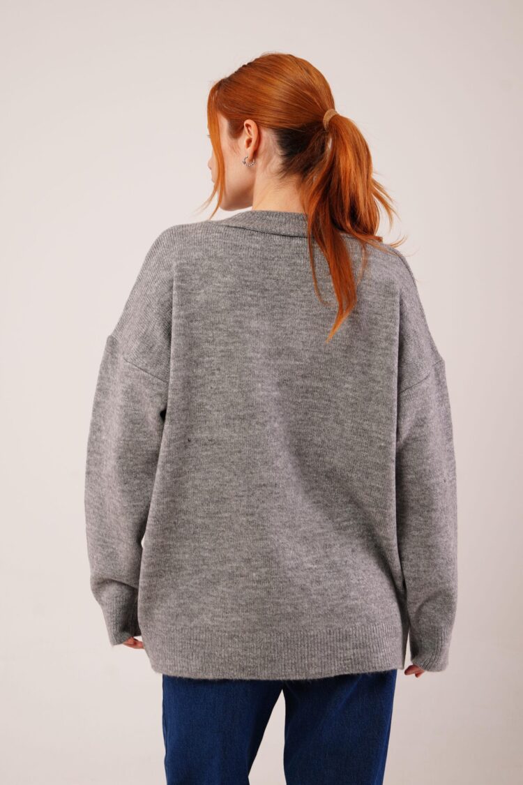 Oversized Fit Sweater With Crew Neck