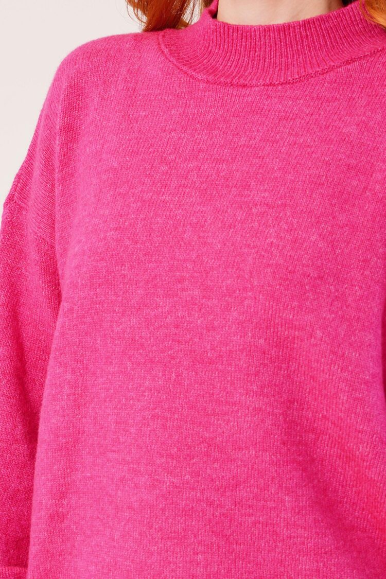 Sweater With Polo Neck And Oversized Fit