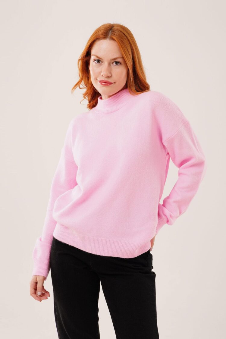 Sweater Oversized Polo Neck Long Sleeve - Brand: Lustrin - Women & Kids, Baby Clothes Wholesale - Globality Store