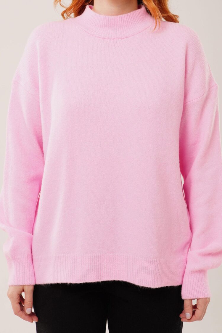 Sweater Oversized Polo Neck Long Sleeve