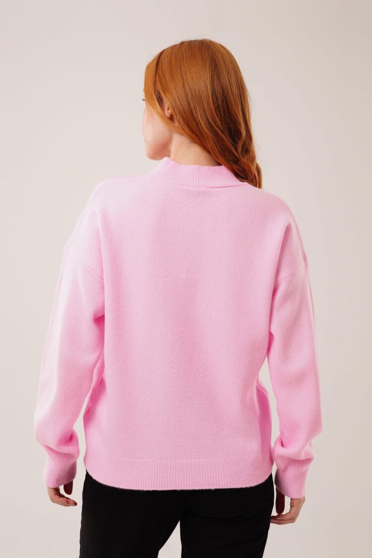 Sweater Oversized Polo Neck Long Sleeve