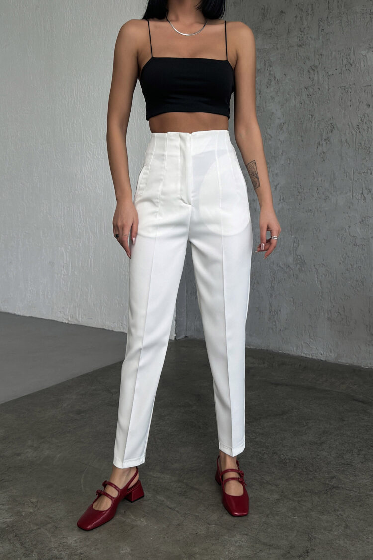 High Waist Dart Trousers