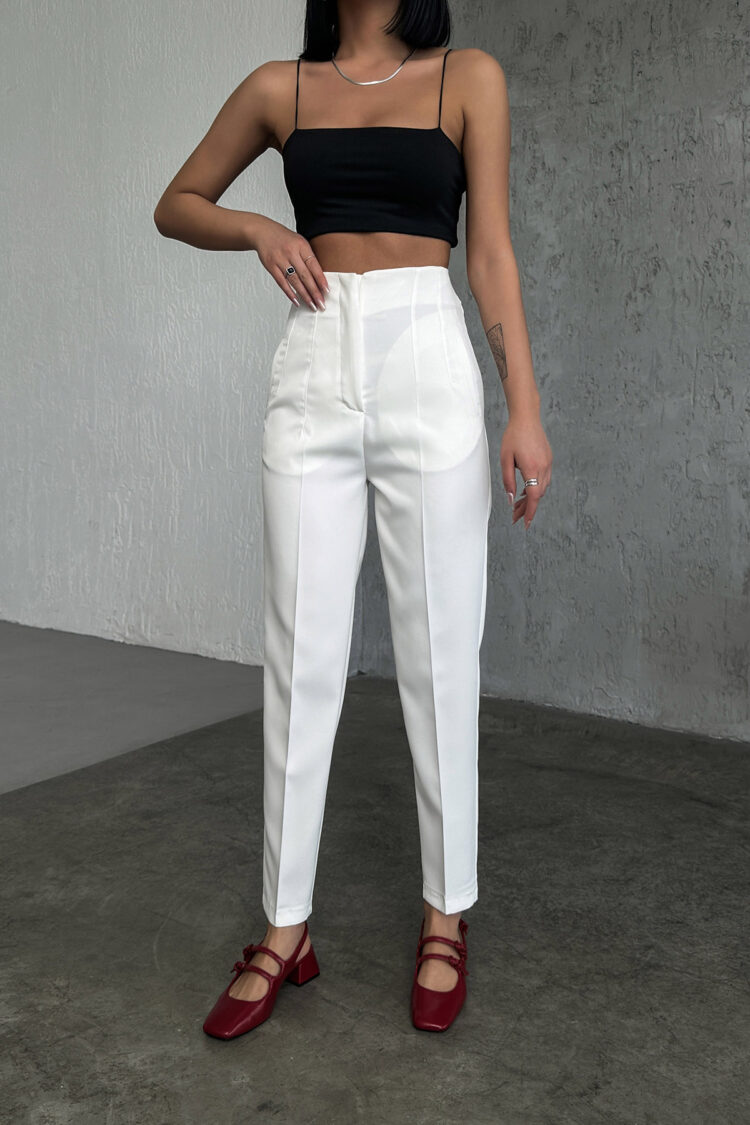 High Waist Dart Trousers