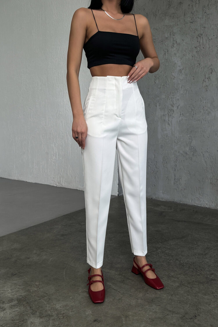High Waist Dart Trousers