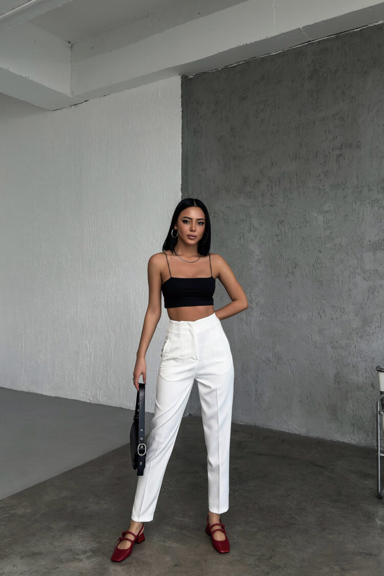 High Waist Dart Trousers