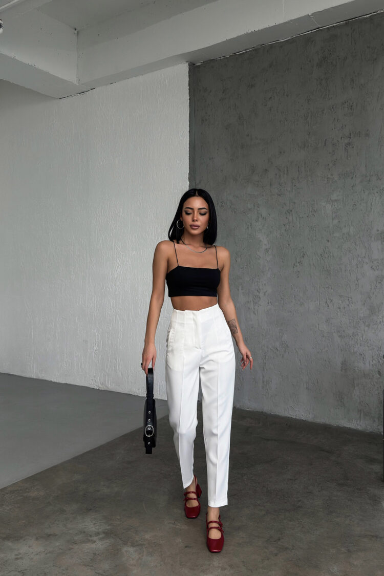 High Waist Dart Trousers