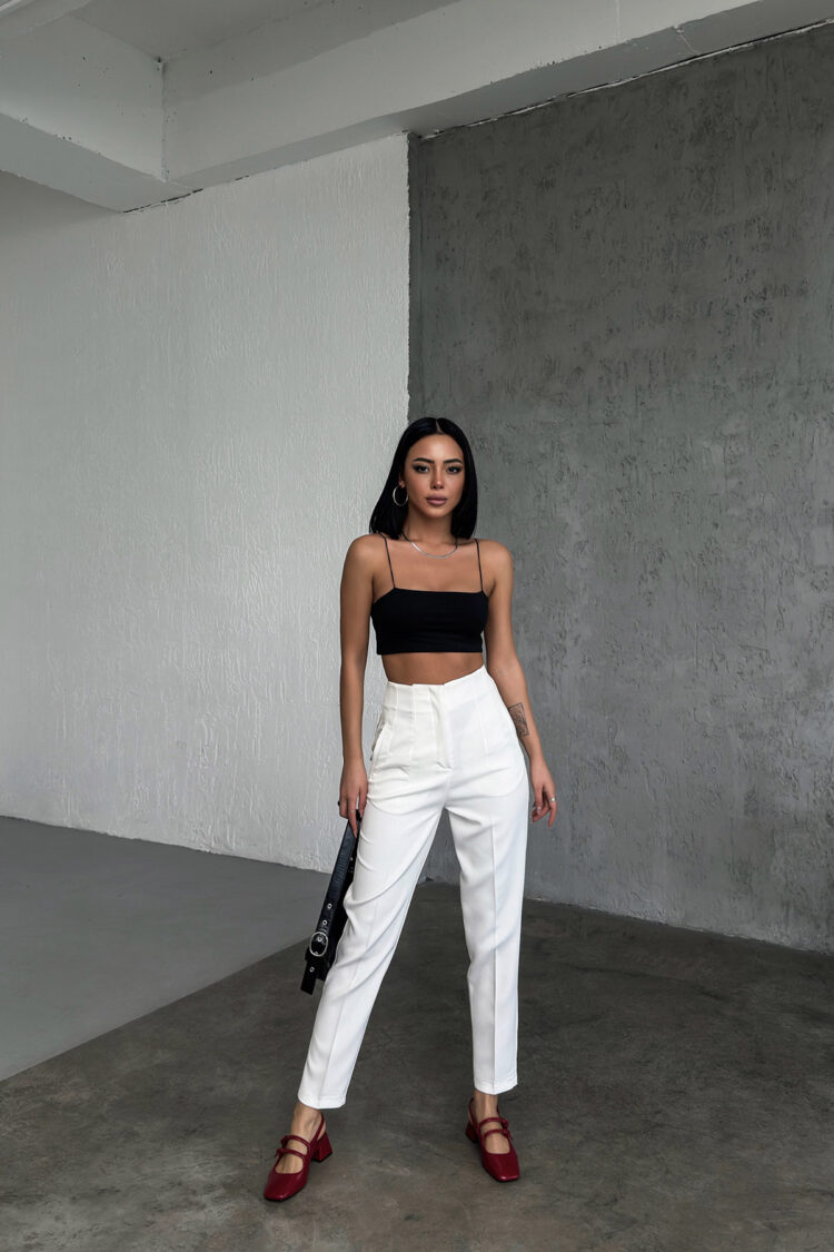 High Waist Dart Trousers