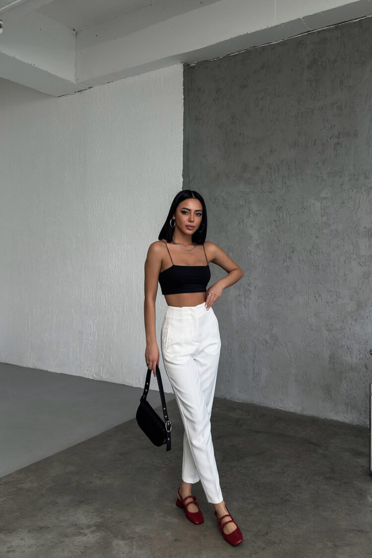 High Waist Dart Trousers