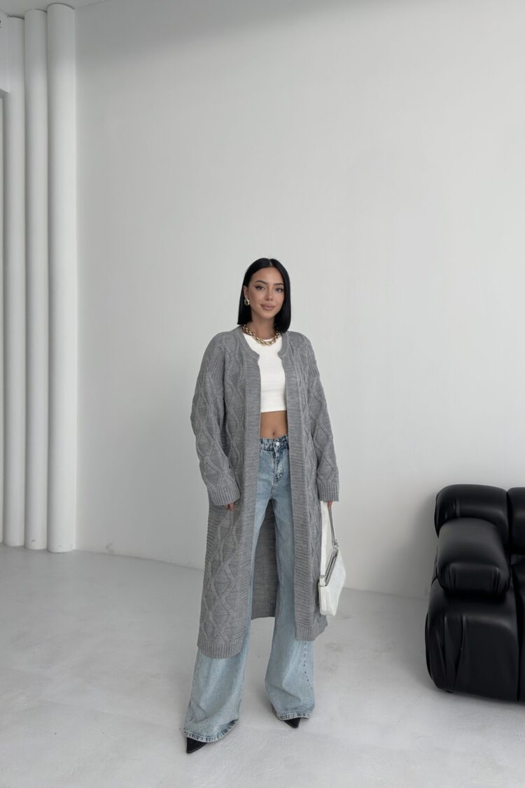 Oversized Fit Long Sleeve Cardigan