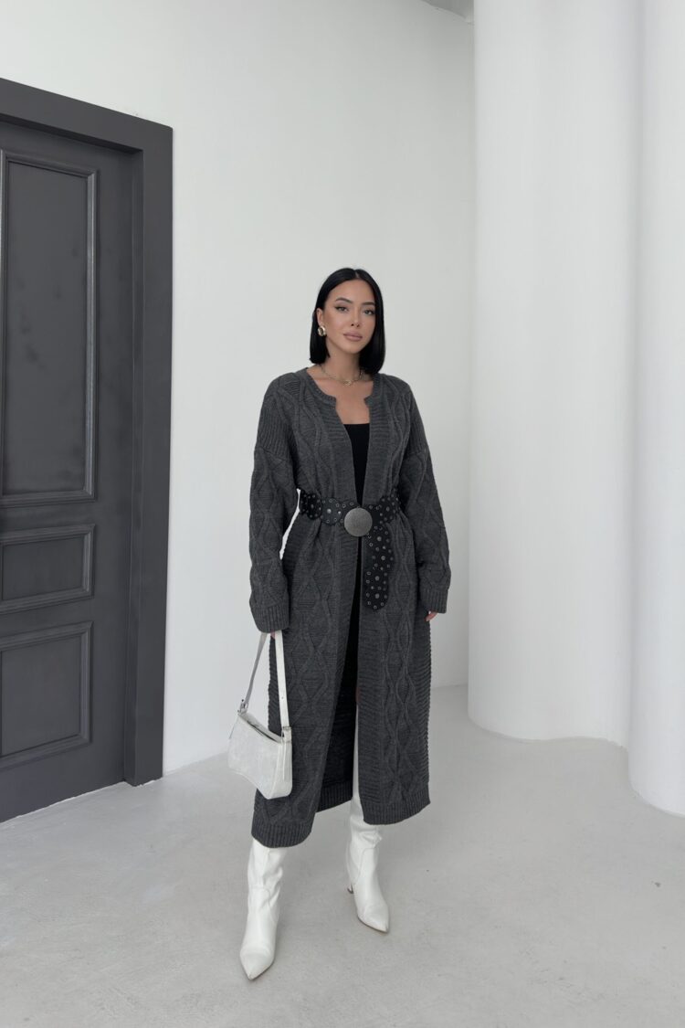 Grey Oversized Fit Long Sleeve Cardigan - Brand: My Fashion - Women & Kids, Baby Clothes Wholesale - Globality Store