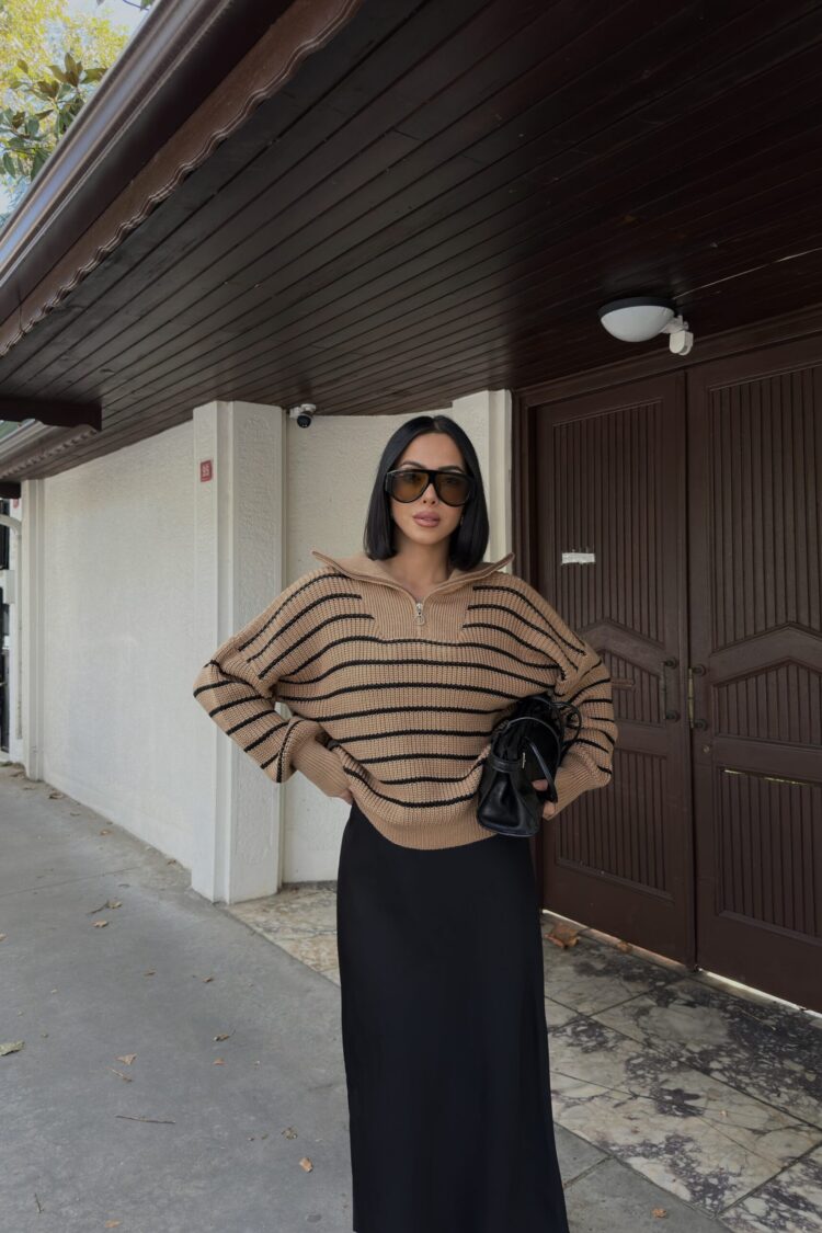Zipper Zippered Sweater