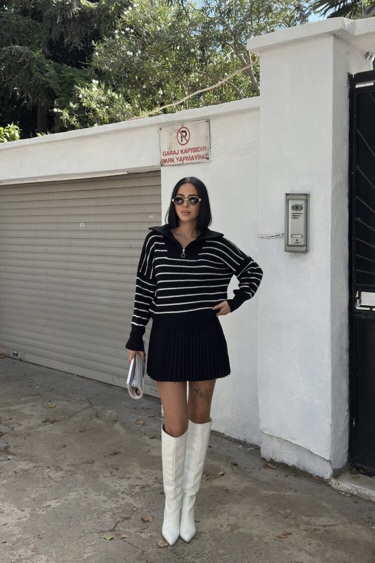 Zipper Zippered Sweater