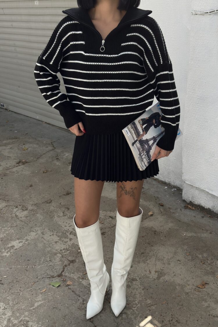 Zipper Zippered Sweater