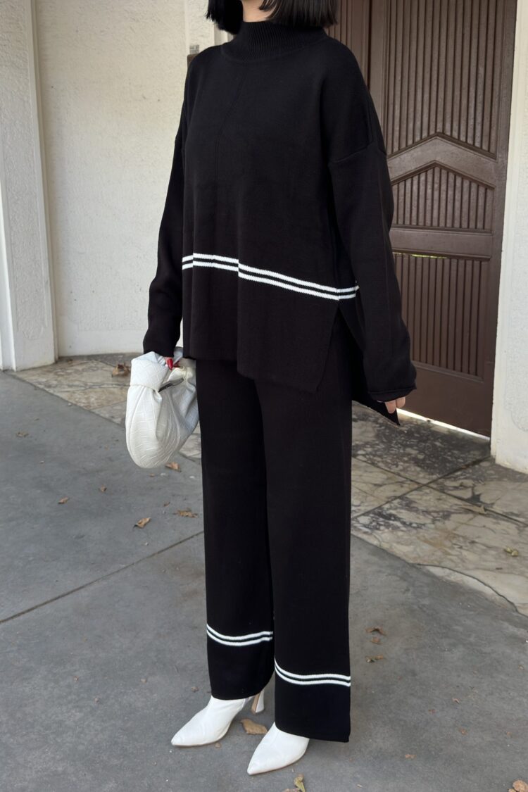 Casual Elegant Suit With Palazzo Wide Leg Pants
