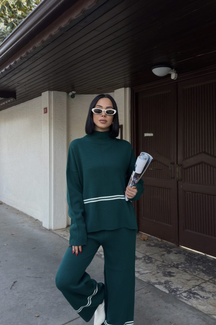 Green Casual Elegant Suit With Palazzo Pants - Brand: My Fashion - Women & Kids, Baby Clothes Wholesale - Globality Store