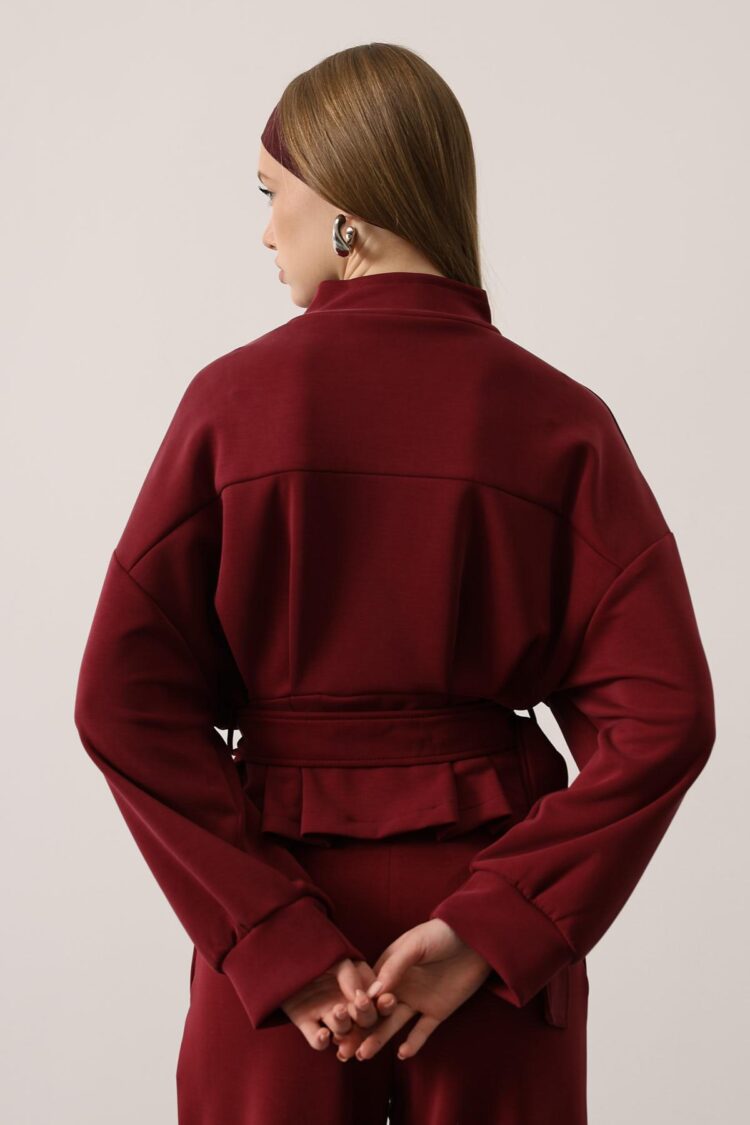 Oversized Fit Blouse With High Neck