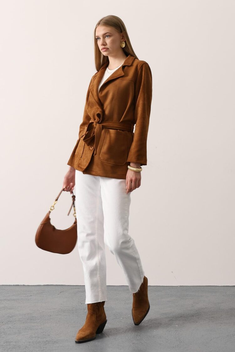 Brown Casual Elegant Vintage Jacket