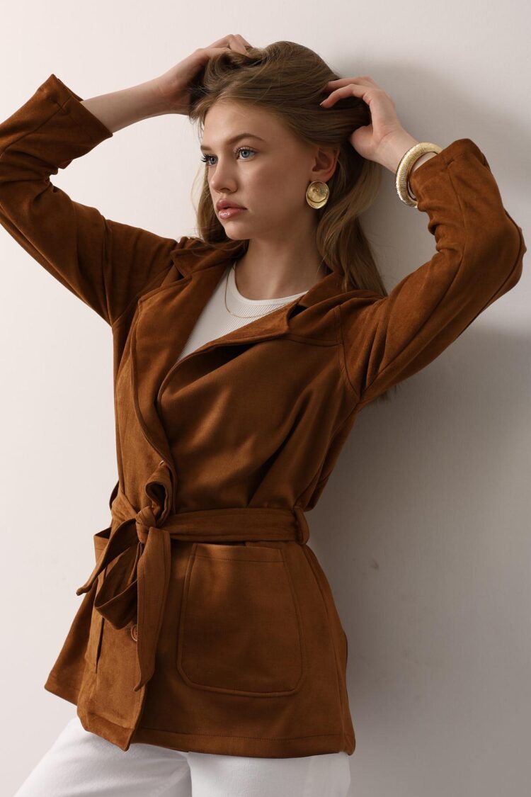 Brown Casual Elegant Vintage Jacket