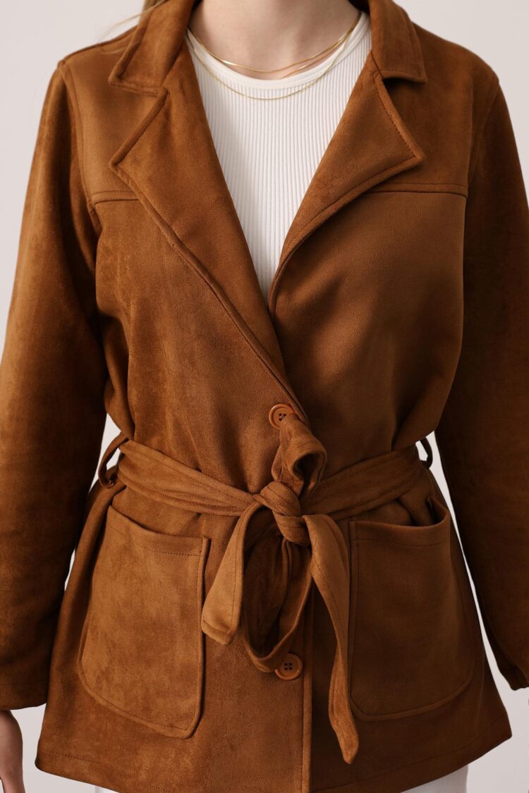 Brown Casual Elegant Vintage Jacket