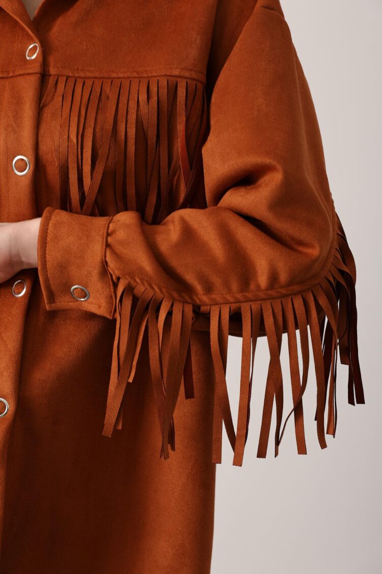 Brown Oversized Western Casual Shirt